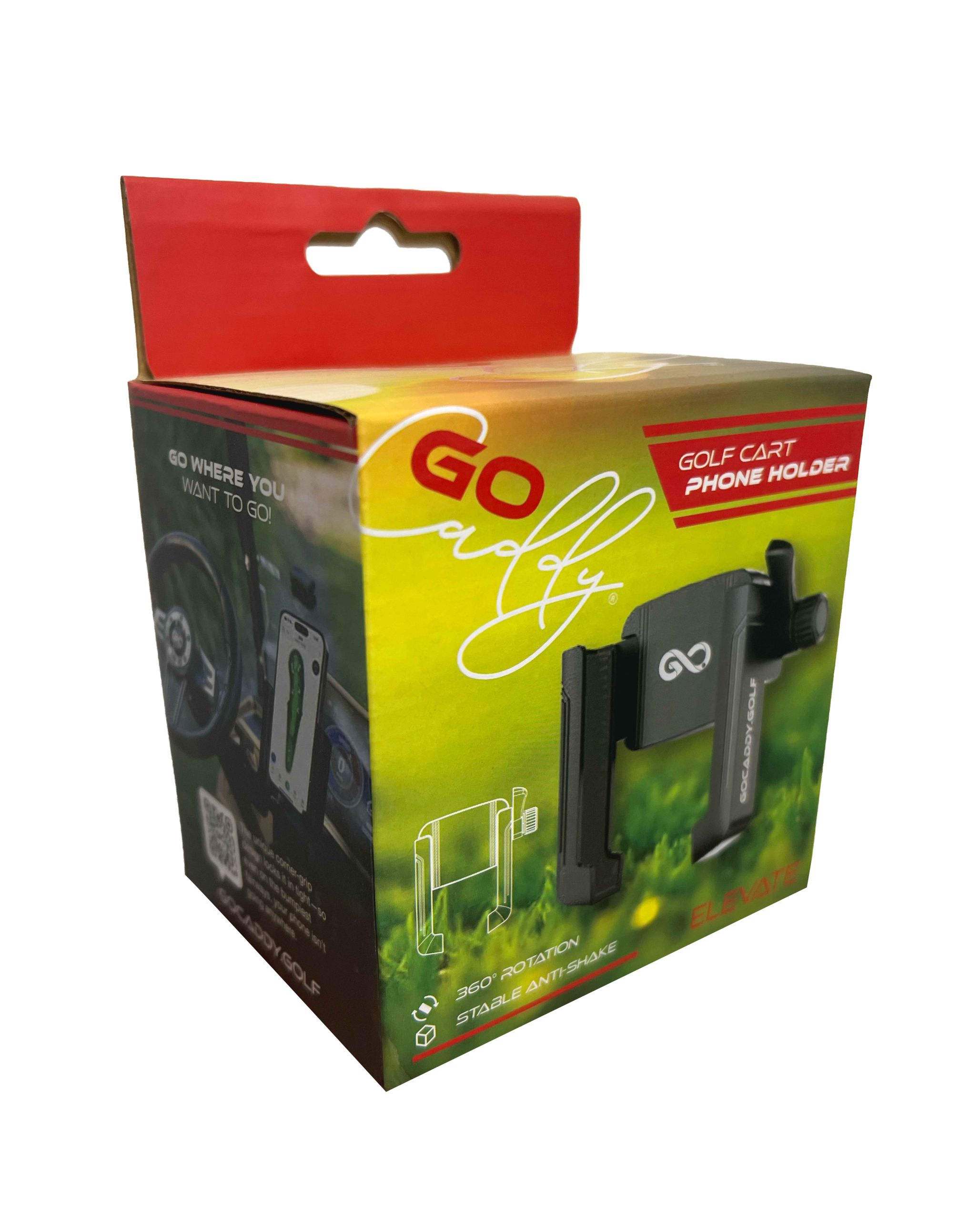 GoCaddy Golf Cart Phone Holder retail packaging